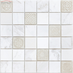 Мозаика Leedo Ceramica Art Stone Art Dolomiti bianco матовый К-0075 (48х48) 8 мм